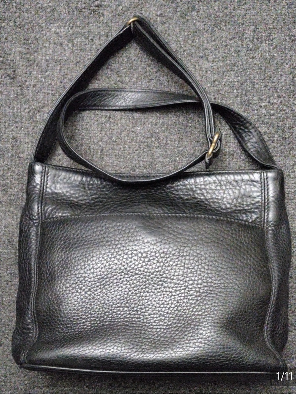 Vintage Coach Sonoma Black Pebbled Leather Shoulder/Crossbody Bag #4924 - Picture 1 of 6